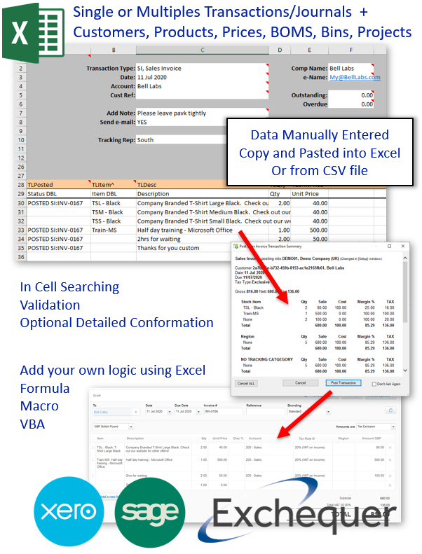 PostTrans product workflow for accounting systems