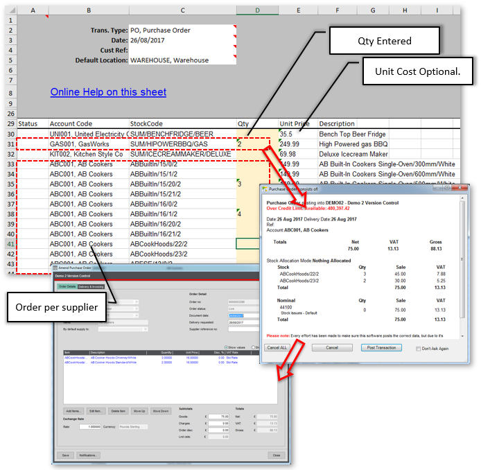 Remote Purchase Order for Sage 200