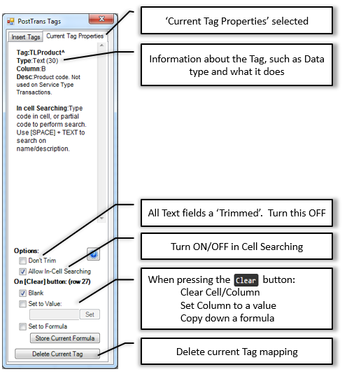 Tags Window