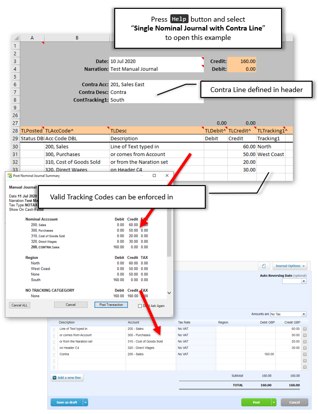 Optional Detailed breakdown of Journal before posting into Xero