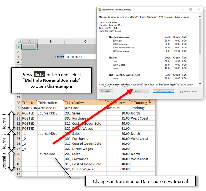 Multiple Manual Journals Posting into Xero