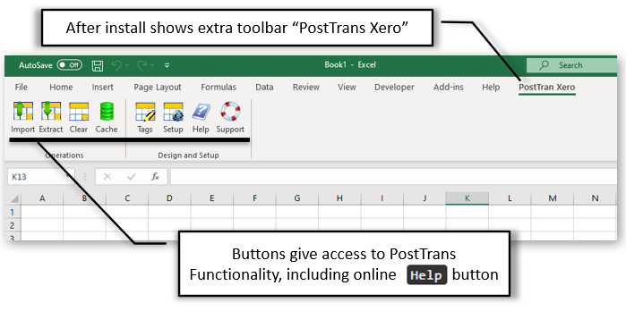 PostTrans Toolbar
